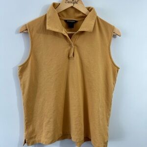 Woolrich Cornsilk Sleeveless Polo Top